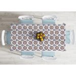 - Masa-10085-Gorsel-1 - Realhomes  Beyaz Zemin Çapa & Dümen Tasarımlı Dijital Baskılı Dekoratif Masa Örtüsü Realhomes