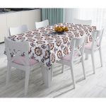 - Masa-10085-Gorsel - Realhomes  Beyaz Zemin Çapa & Dümen Tasarımlı Dijital Baskılı Dekoratif Masa Örtüsü Realhomes