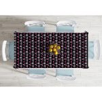 - Masa-10097-Gorsel-1 - Realhomes Siyah Zemin Pembe Kurdele Tasarımlı Dijital Baskılı Dekoratif Masa Örtüsü Realhomes