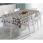 Özel Tasarım Kozalak Tasarımlı Dijital Baskılı Dekoratif Masa Örtüsü Realhomes