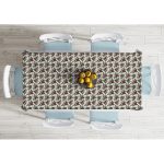 Özel Tasarım Kozalak Tasarımlı Dijital Baskılı Modern Masa Örtüsü Realhomes