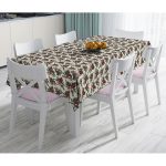 Özel Tasarım Kozalak Tasarımlı Dijital Baskılı Modern Masa Örtüsü Realhomes