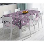 - Masa-10217-Gorsel - Realhomes  Açık Mor Zeminli Kaktüs Tasarımlı Dijital Baskılı Modern Masa Örtüsü Realhomes