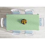 - Masa-10379-Gorsel-1 - Realhomes  Yeşil Zemin Papatya Özel Tasarımlı Dijital Baskılı Modern Masa Örtüsü Realhomes