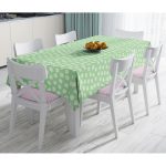 - Masa-10379-Gorsel - Realhomes  Yeşil Zemin Papatya Özel Tasarımlı Dijital Baskılı Modern Masa Örtüsü Realhomes