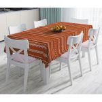 - Masa-10440-Gorsel - Realhomes  Kahve Zemin Etnik Figürlü Bohem Desenli Dijital Baskılı Dekoratif Masa Örtüsü Realhomes