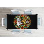 - Masa-5003-Gorsel-1 - Realhomes Uzak Doğu Yoga Motifleri Mandala Özel Tasarım Dijital Baskılı Masa Örtüsü Realhomes