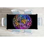 - Masa-5009siyah-Gorsel-1 - Realhomes  Realhomes Siyah Zeminde Renkli Üçüncü Göz Motifli Masa Örtüsü Realhomes