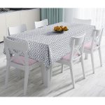 - Masa-5116gri-Gorsel - Realhomes Özel Tasarım Gri İkat Desenli Dijital Baskılı Masa Örtüsü Realhomes