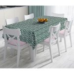 - Masa-5116koyuyesil-Gorsel - Realhomes  Özel Tasarım Koyu Yeşil İkat Desenli Dijital Baskılı Masa Örtüsü Realhomes