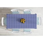 - Masa-5116lacivert-Gorsel-1 - Realhomes  Özel Tasarım Lacivert İkat Desenli Dijital Baskılı Masa Örtüsü Realhomes