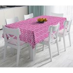 Özel Tasarım Mor İkat Desenli Dijital Baskılı Masa Örtüsü Realhomes