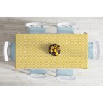 - Masa-5116sari-Gorsel-1 - Realhomes  Özel Tasarım Sarı İkat Desenli Dijital Baskılı Masa Örtüsü Realhomes