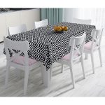 - Masa-5116siyah-Gorsel - Realhomes  Özel Tasarım Siyah İkat Desenli Dijital Baskılı Masa Örtüsü Realhomes