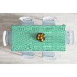 - Masa-5116yesil-Gorsel-1 - Realhomes  Özel Tasarım Yeşil İkat Desenli Dijital Baskılı Masa Örtüsü Realhomes