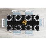 - Masa-5127-Gorsel-1 - Realhomes  Siyah Zeminde Kare Mandala Desenli Özel Tasarım Masa Örtüsü Realhomes