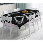 - Masa-5127-Gorsel - Realhomes  Siyah Zeminde Kare Mandala Desenli Özel Tasarım Masa Örtüsü Realhomes