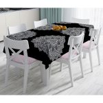 - Masa-5133-Gorsel - Realhomes  Siyah Beyaz Mandala Tasarımlı Masa Örtüsü Realhomes