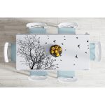 - Masa-5227-Gorsel-1 - Realhomes  Realhomes Ağaç Dalı Kuş Tasarımlı Dijital Baskılı Masa Örtüsü Realhomes