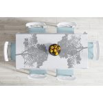 - Masa-5230gri-Gorsel-1 - Realhomes  Dekoratif Beyaz Zeminde Gri Ağaç Desenli Masa Örtüsü Realhomes