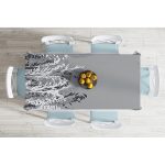 - Masa-5233gri-Gorsel-1 - Realhomes  Gri Zeminde Fuşya Ve Beyaz Çiçek Tasarımlı Masa Örtüsü Realhomes