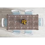 - Masa-5236kahve-Gorsel-1 - Realhomes  Kahve Zeminde Geometrik Kare Motifli Dekoratif Masa Örtüsü Realhomes