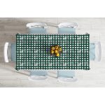 - Masa-5236koyuyesil-Gorsel-1 - Realhomes Koyu Yeşil Geometrik Kare Motifli Dekoratif Masa Örtüsü Realhomes