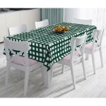 - Masa-5236koyuyesil-Gorsel - Realhomes Koyu Yeşil Geometrik Kare Motifli Dekoratif Masa Örtüsü Realhomes