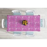 - Masa-5236mor-Gorsel-1 - Realhomes Lacivert Zeminde Geometrik Kare Motifli Dekoratif Masa Örtüsü Realhomes