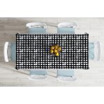 - Masa-5236siyah-Gorsel-1 - Realhomes  Siyah Zeminde Geometrik Kare Motifli Dekoratif Masa Örtüsü Realhomes