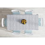 - Masa-5237gri-Gorsel-1 - Realhomes  Gri Çizgili Motifli Dekoratif Modern Masa Örtüsü Realhomes