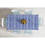 - Masa-5237lacivert-Gorsel-1 - Realhomes  Lacivert Çizgili Motifli Dekoratif Modern Masa Örtüsü Realhomes