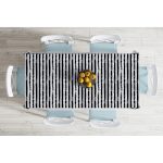 Siyah Çizgili Motifli Dekoratif Modern Masa Örtüsü Realhomes