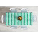 - Masa-5237yesil-Gorsel-1 - Realhomes  Yeşil Çizgili Motifli Dekoratif Modern Masa Örtüsü Realhomes