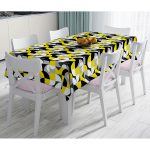 - Masa-5240-Gorsel - Realhomes  Geometrik Renkli Figürlü Dijital Baskılı Özel Tasarım Dekoratif Modern Masa Örtüsü Realhomes