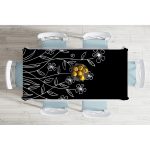 - Masa-5242-Gorsel-1 - Realhomes  Siyah Zemin Üzerinde Çiçek Motifli Özel Tasarım Masa Örtüsü Realhomes