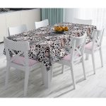 - Masa-5283-Gorsel - Realhomes  Leopar Dijital Baskılı İkat Desenli Modern Masa Örtüsü Realhomes