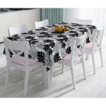 - Masa-5289-Gorsel - Realhomes  Siyah Ve Beyaz Yaprak Motifli Dekoratif Masa Örtüsü Realhomes