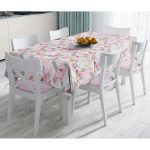 - Masa-5293-Gorsel - Realhomes  Geometrik Pembe Ve Gri Mermer Motifli Özel Tasarım Masa Örtüsü Realhomes