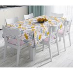 - Masa-5300-Gorsel - Realhomes Beyaz Zeminde Sulu Boya Pembe Yan Çizgi Motifli Masa Örtüsü Realhomes