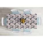 - Masa-5309-Gorsel-1 - Realhomes  Beyaz Zeminde Soyut Geometrik Çizim Motifli Masa Örtüsü Realhomes