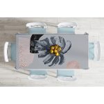 - Masa-5320gri-Gorsel-1 - Realhomes Gri Zemin Üzerinde Tropik Yaprak Desen Dijital Baskılı Masa Örtüsü Realhomes