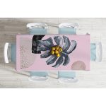 - Masa-5320pembe-Gorsel-1 - Realhomes  Pembe Zeminde Tropik Yaprak Desen Dijital Baskılı Özel Tasarım Masa Örtüsü Realhomes