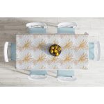 - Masa-5339-Gorsel-1 - Realhomes Beyaz Ve Gold Yaprak Desenli Özel Tasarım Modern Masa Örtüsü Realhomes