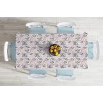 - Masa-5345-Gorsel-1 - Realhomes  Tropik Yapraklar Üzerinde Antik Yunan Tanrısı Desenli Masa Örtüsü Realhomes