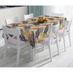 Renkli Yapraklar Üzerinde Nokta Tasarımlı Masa Örtüsü Realhomes
