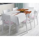 - Masa-5360-Gorsel - Realhomes  Gri Zeminde Palmiye Yaprakları Motifli Masa Örtüsü Realhomes