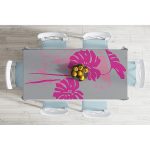 - Masa-5360fusya-Gorsel-1 - Realhomes  Fuşya Palmiye Yaprak Dijital Baskılı Masa Örtüsü Realhomes