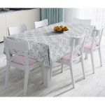 - Masa-5385-Gorsel - Realhomes Kot Zeminli Yıldız Motifli Dekoratif Dijital Baskılı Masa Örtüsü Realhomes