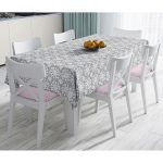 - Masa-5388-Gorsel - Realhomes  Gri Kot Desenli Güneş Motifli Dekoratif Modern Masa Örtüsü Realhomes